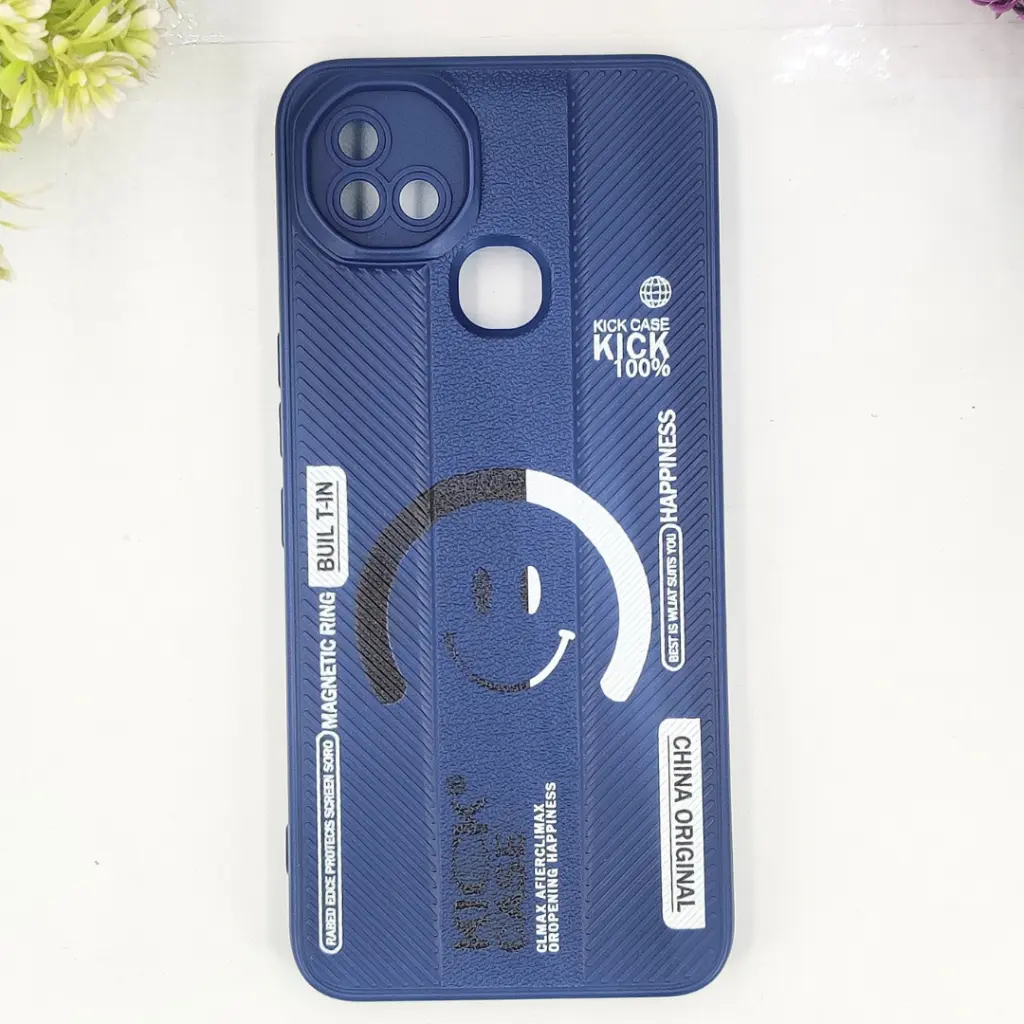 [PO14BIHOT10i-69-17] Infinix Hot 10i|Smart 5 Pro Soft Silicone Kick Case Printed Mobile Back Case (Navy Blue)