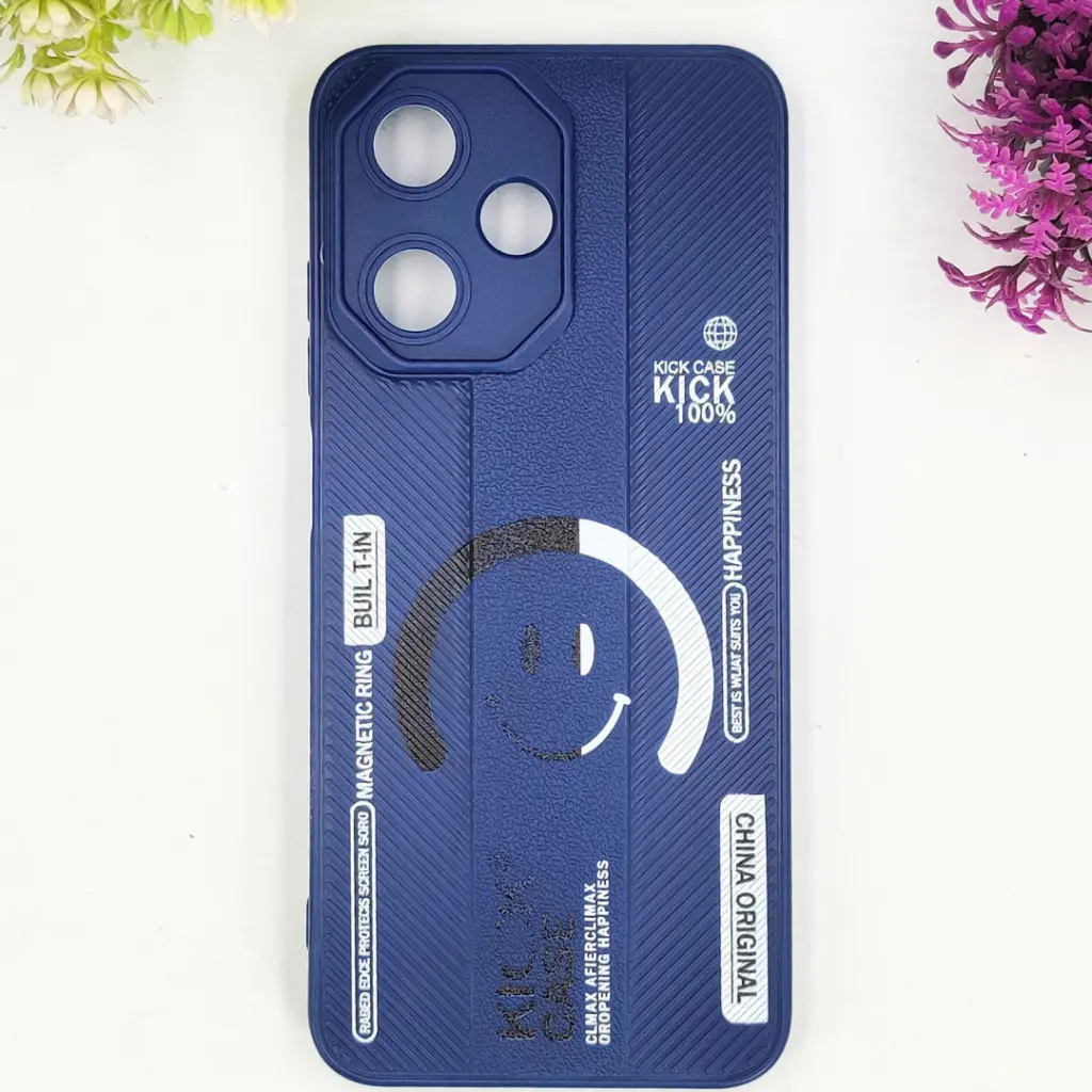 [PO14BIHOT30PY-69-17] Infinix Hot 30 Play Soft Silicone Kick Case Printed Mobile Back Case (Navy Blue)