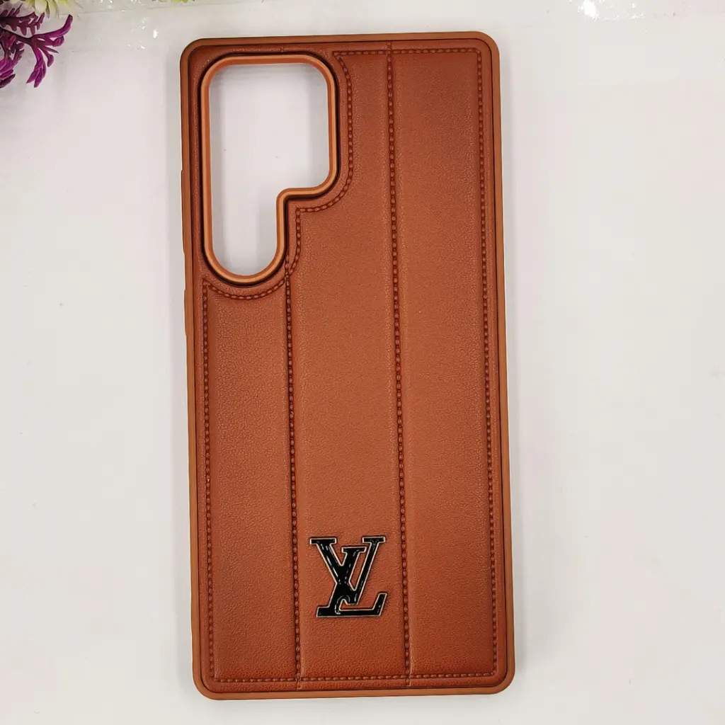 Samsung Galaxy S25 Ultra 3D Executive Brand Logo Back Case  (Brown)