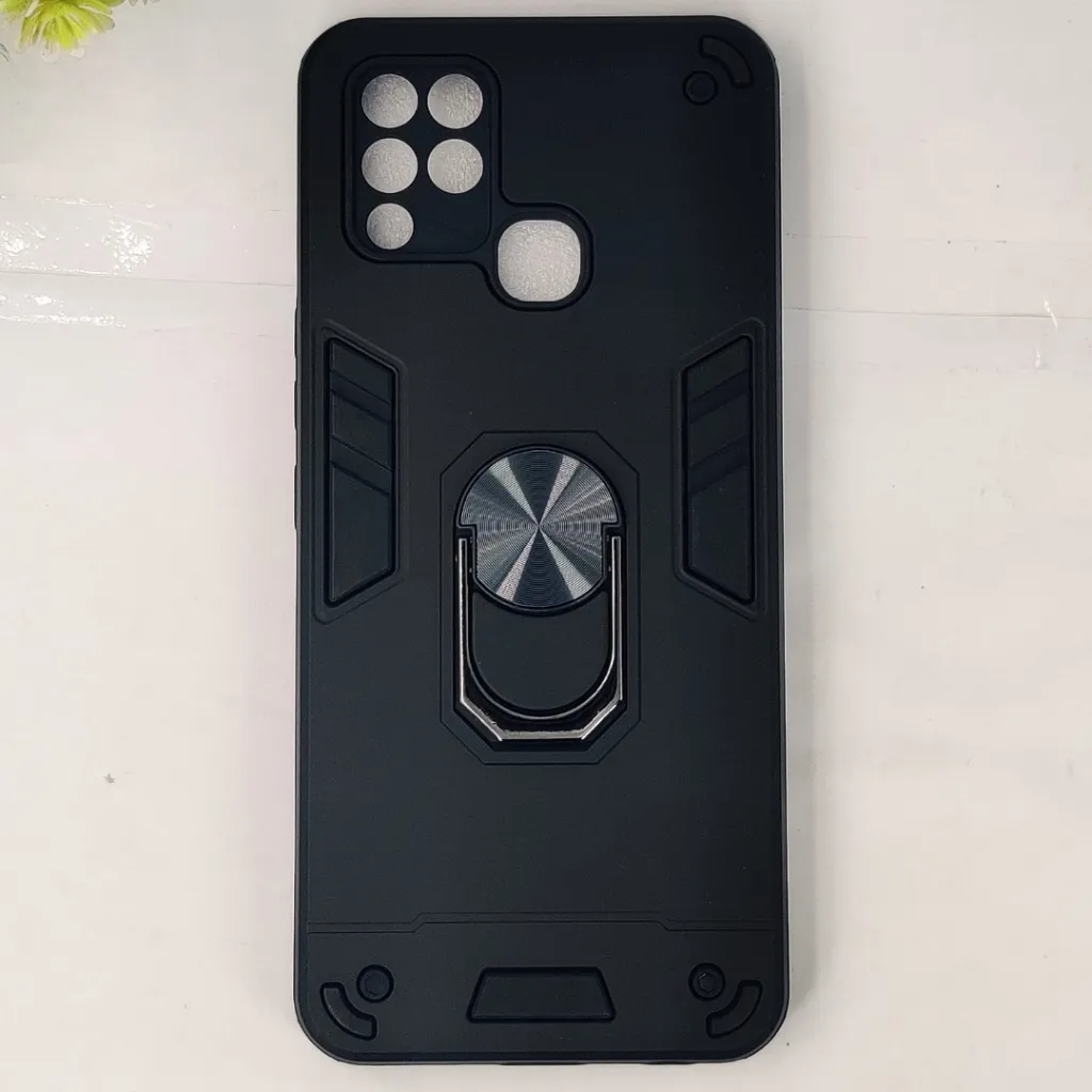 Infinix Hot 10S|HOT 10T Armour Back Case (Black)