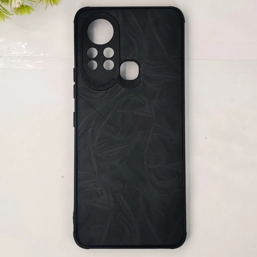 [PO18BIHOT11S-1-2] Infinix Hot 11s 4G Ferrari Logo Leather Back Case (Black)