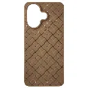 Vivo V60 Lite GW Woven With Leather Feel Soft Silicone Back Case (Desert Titanium)