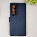 Infinix Hot 60 Pro 4G NMT Premium Luxuary Leather Book Case (Navy Blue)