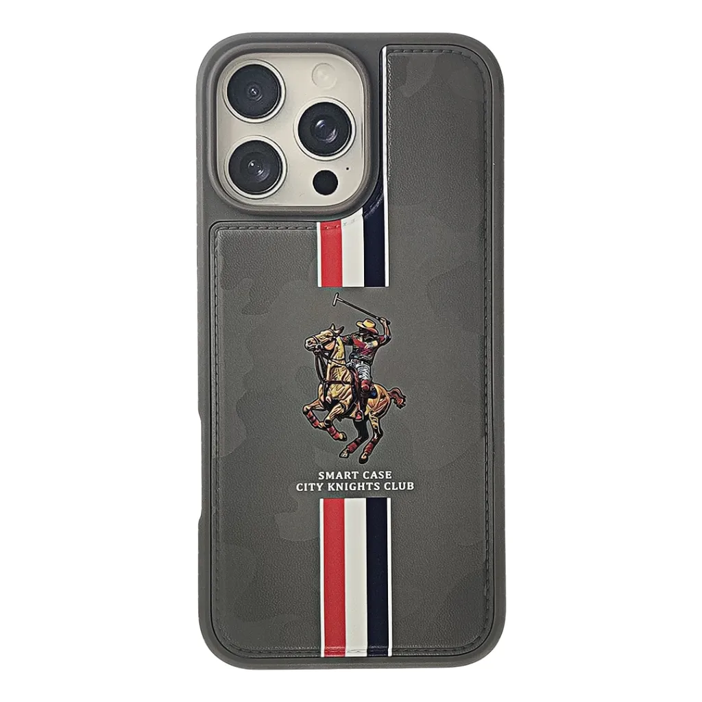 iPhone 16 Pro Max Santa Barbara Polo & Racquet Club Camouflage Pattern Back Case (Natural Titanium)