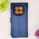 Xiaomi Redmi Note 14 Pro 4G NMT Premium Luxuary Leather Book Case (Navy Blue)