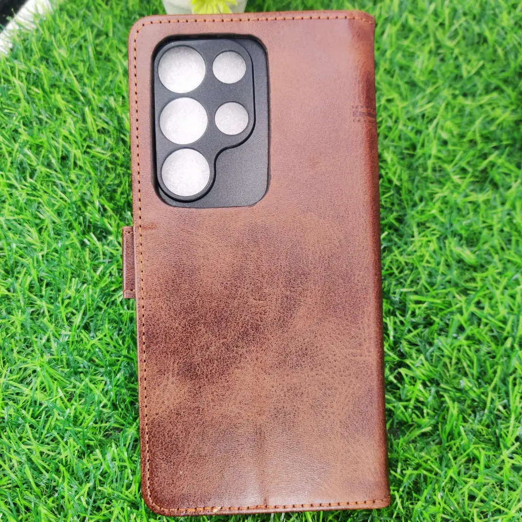 [PO42FBITS26U-4-34] iTel S26 Ultra NMT Premium Luxuary Leather Book Case (Dark Brown)