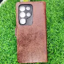 iTel S26 Ultra NMT Premium Luxuary Leather Book Case (Dark Brown)