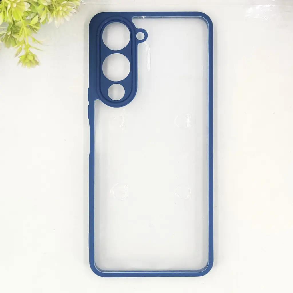 Vivo Y04 4G|Y19e 4G|Y29s 4G Color Border Transparent iPaky Back Case (Navy Blue)