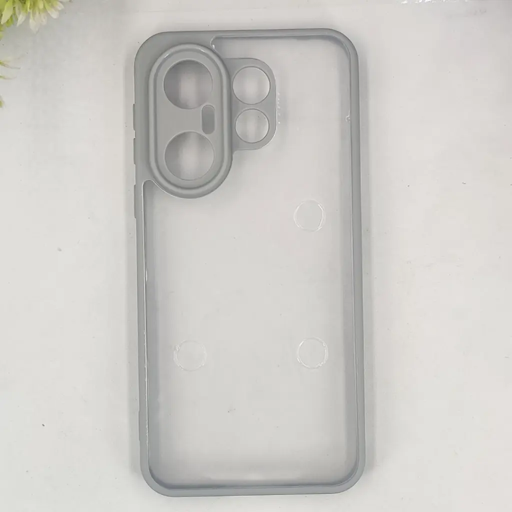 Vivo X200 FE|S30 Pro Mini 5G GN Color Border Transparent iPaky Back Case (Titanium)