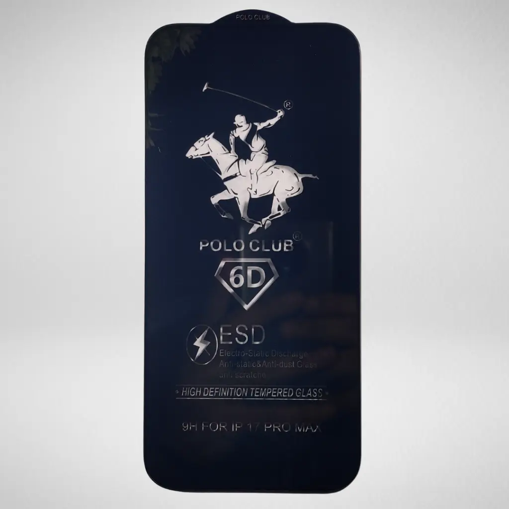 iPhone 17 Pro Max 6D Polo Club Tempered Glass - Ultimate Screen Protection