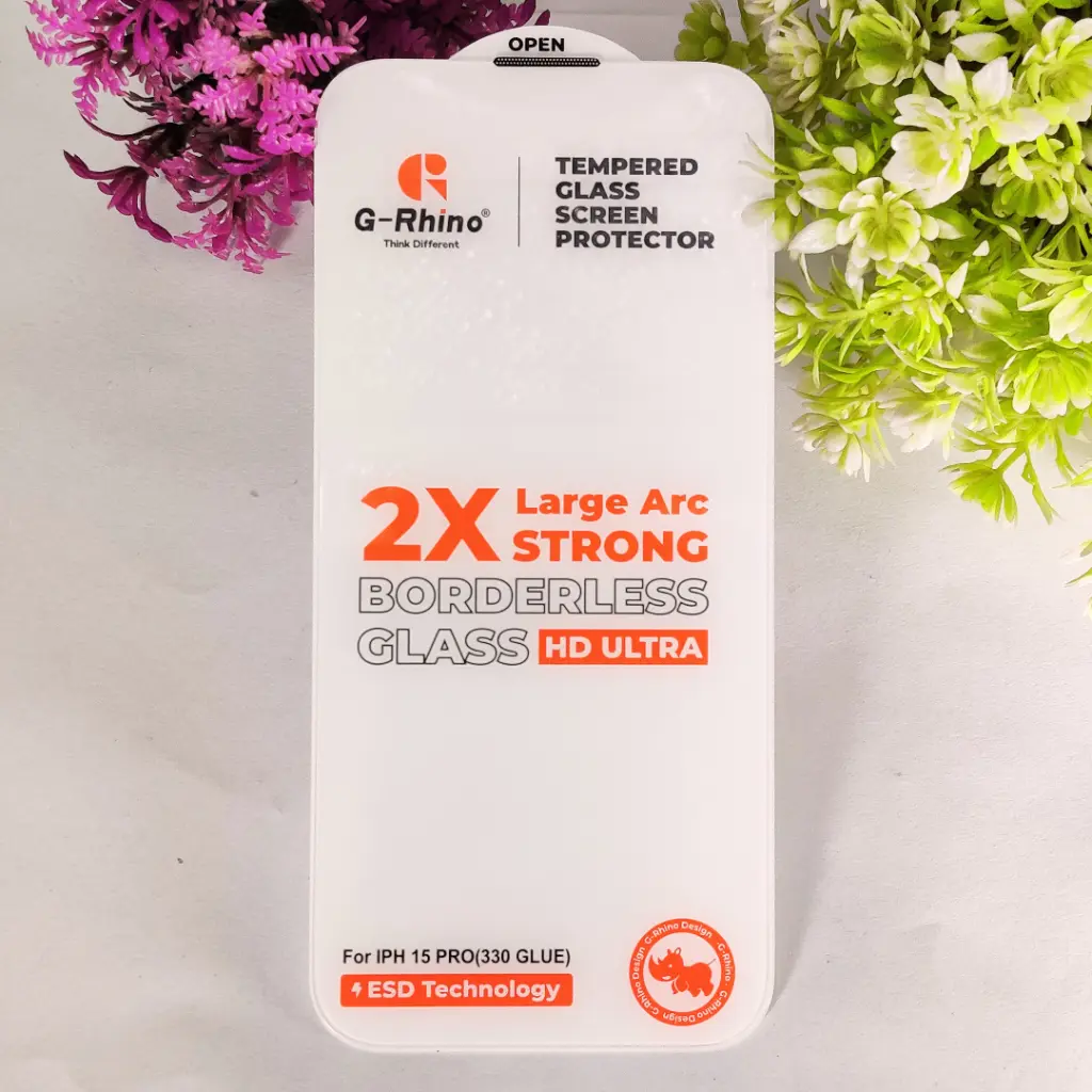 [PL4IP15PR-6] Iphone 15 Pro G Rhino Borderless Glass