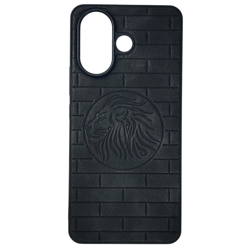 Vivo V60 Lite 4G|5G Prick Pattern Premium Leather Back Case (Black)