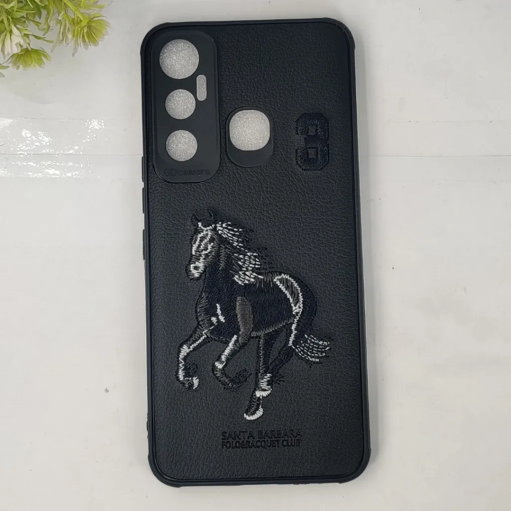 Infinix Hot 11|X662 Soft Santa Barbara Polo Raquet Back Case (Black)