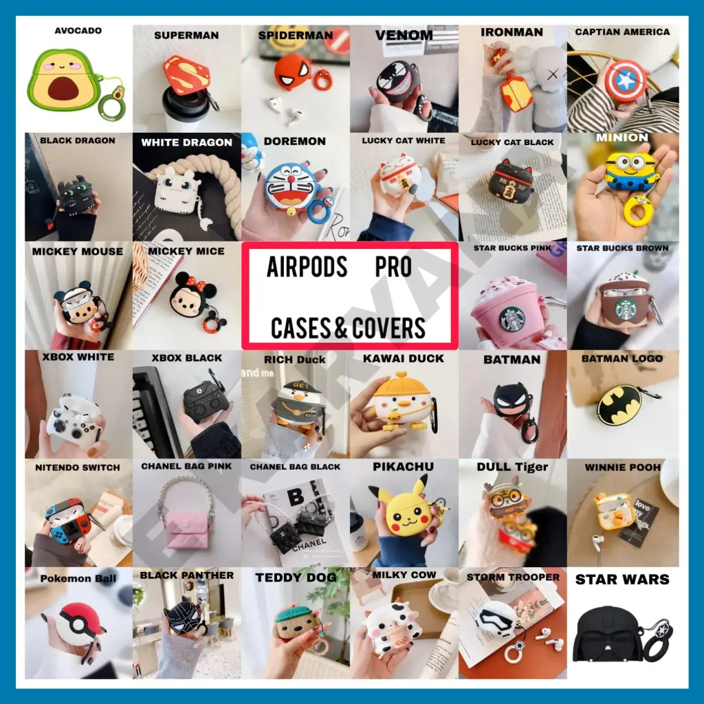 [HFBCASE-34] Fancy 3D Silicone Case for Airbuds 4 Cute Protective Earbud Cover with Stylish Design