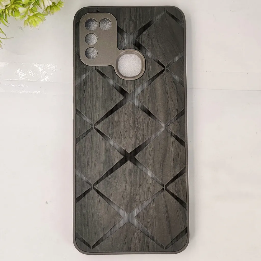 Infinix Hot 10 Play|Hot 11 Play EVA Lining Stylish Leather Texture Back Case (Gray)