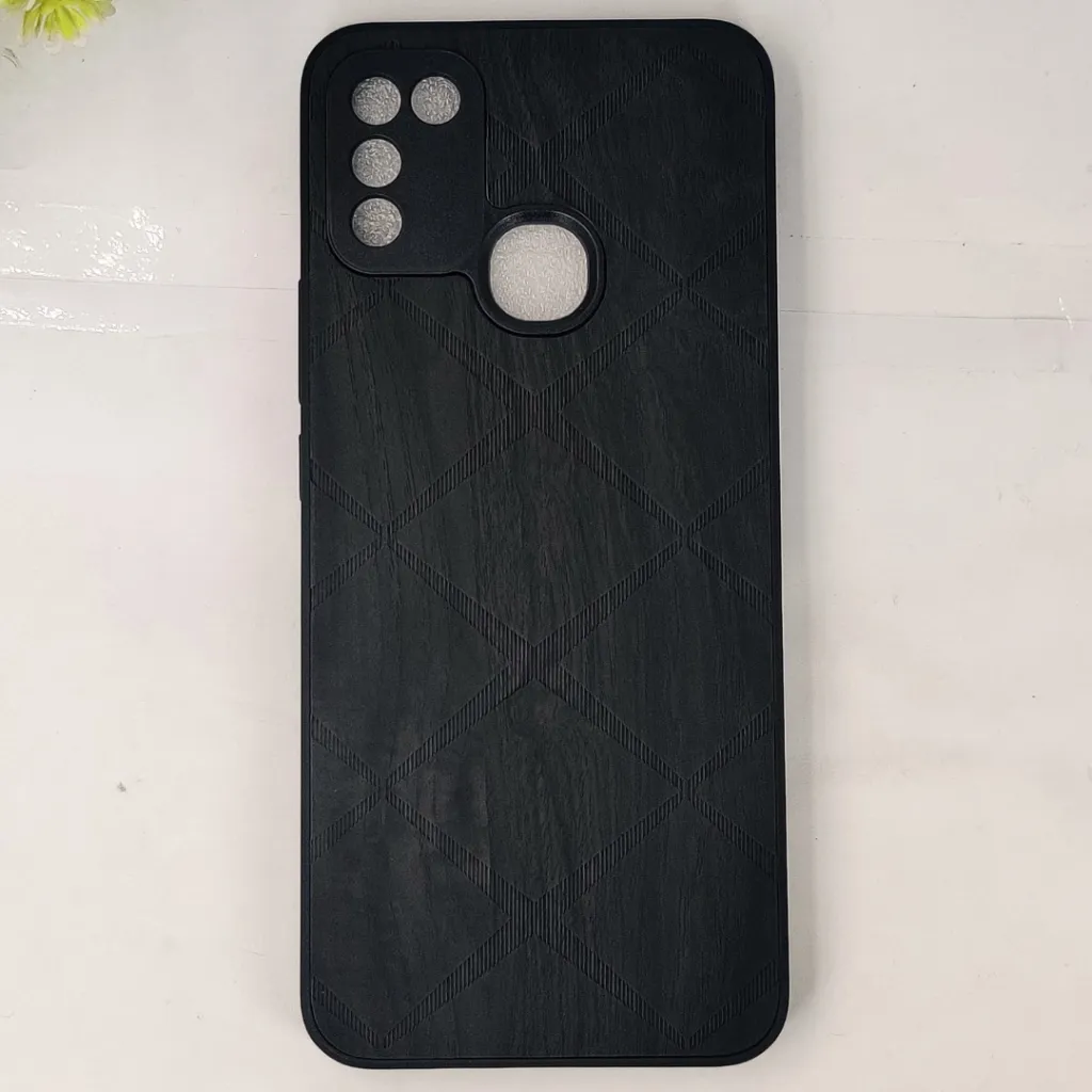 Infinix Hot 10 Play|Hot 11 Play EVA Lining Stylish Leather Texture Back Case (Black)