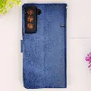 Samsung Galaxy S21 FE NMT Premium Luxuary Leather Book Case (Navy Blue)