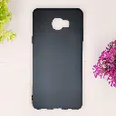 Samsung Galaxy C7|C7 Pro Matte Soft Silicone Paper Back Case (Black)
