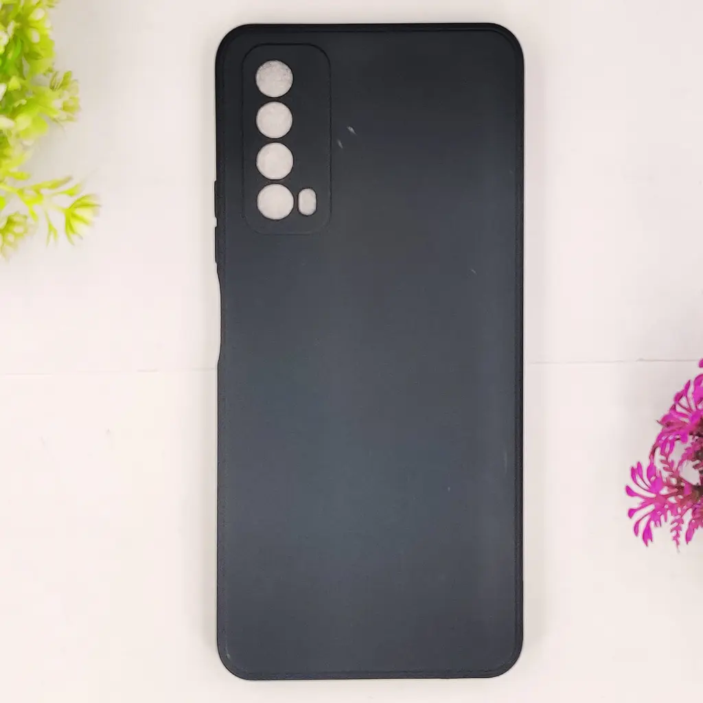 Huawei P Smart 2021|Y7A|CX 20 SE Matte Soft Silicone Paper Back Case (Black)