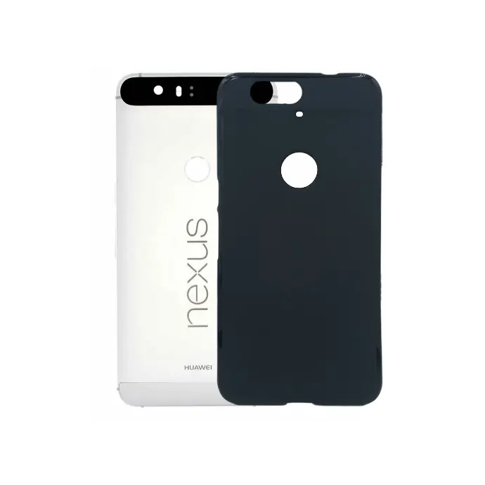 Huawei Nexus 6P Matte Soft Silicone Paper Back Case (Black)