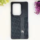 Infinix Note 50 4G|Note 50 Pro 4G Line Craft Luxury Cars Logo Leather Texture Mobile Back Case (Black)