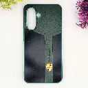 Samsung Galaxy A36 5G|A56 5G Line Craft Luxury Cars Logo Leather Texture Mobile Back Case (Green)