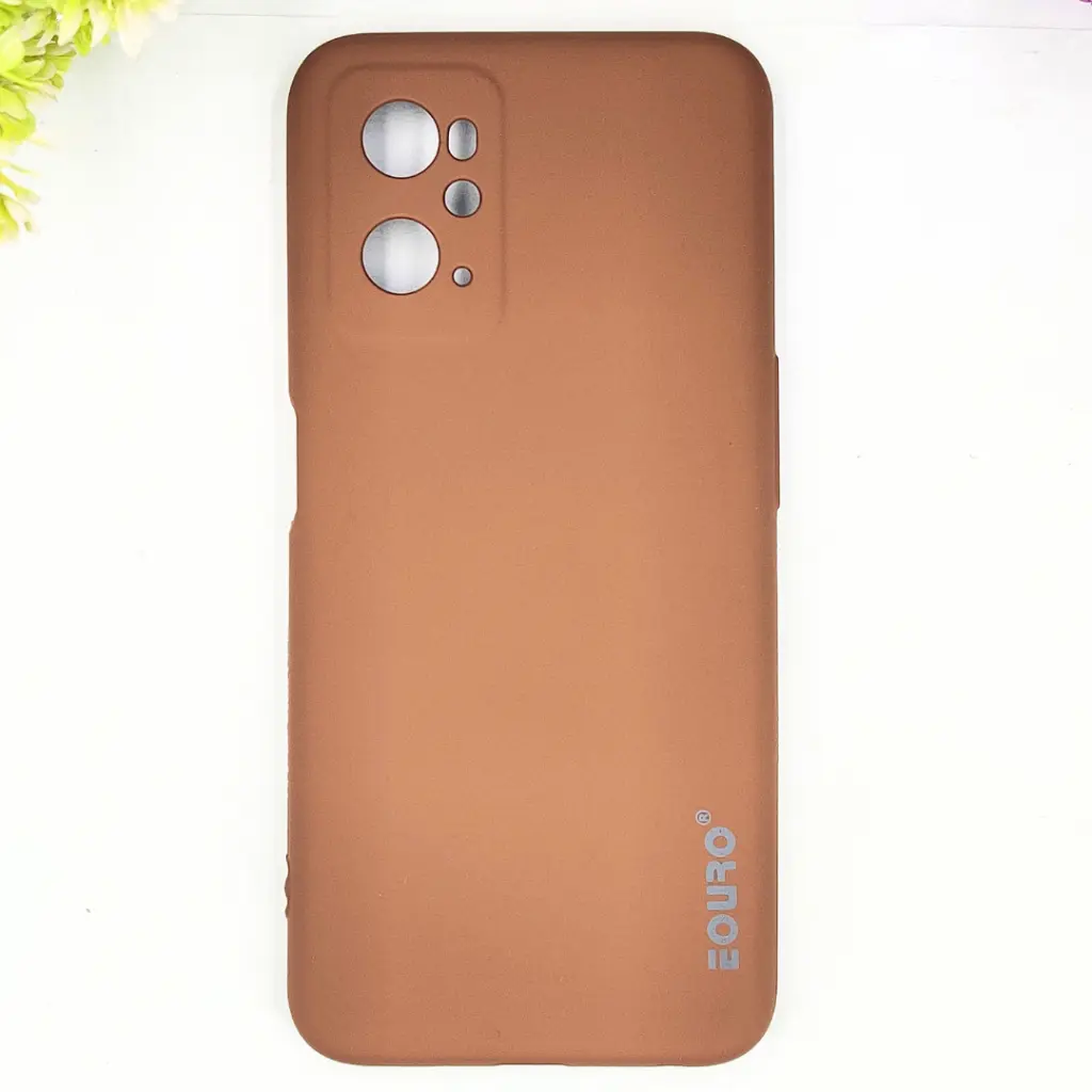 Oppo A76/A96 Eouro Official Soft Silky Back Case (Brown)