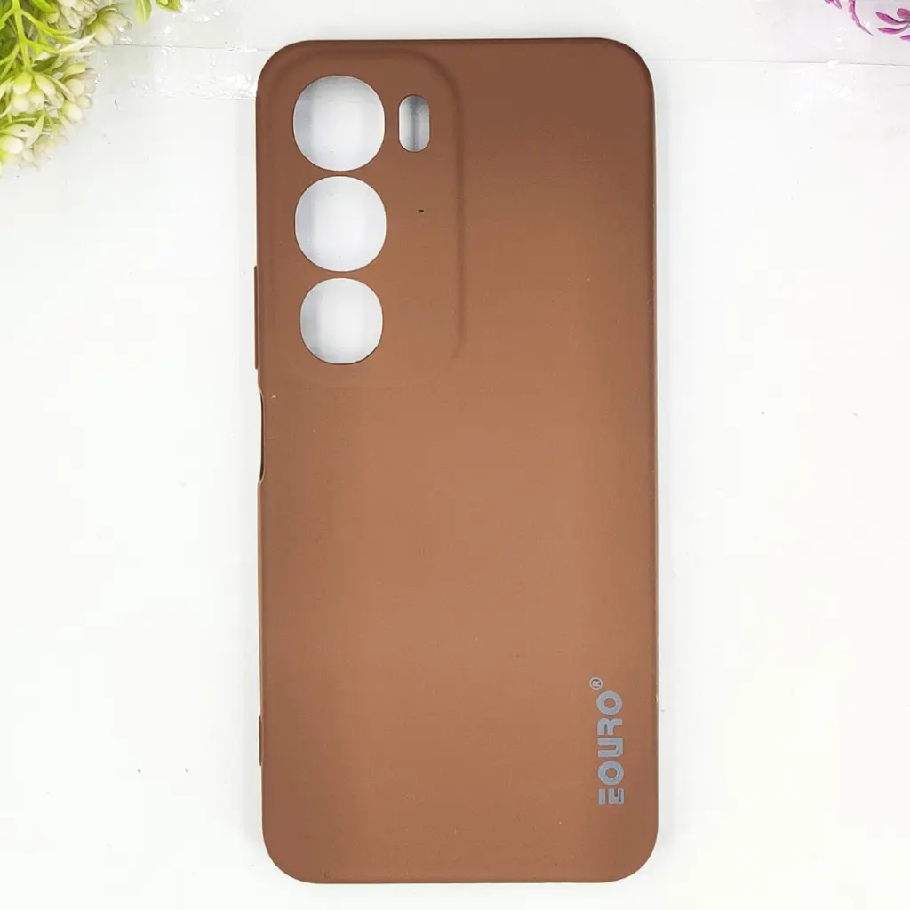 Vivo Y19S 4G Eouro Official Soft Silky Back Case (Brown)