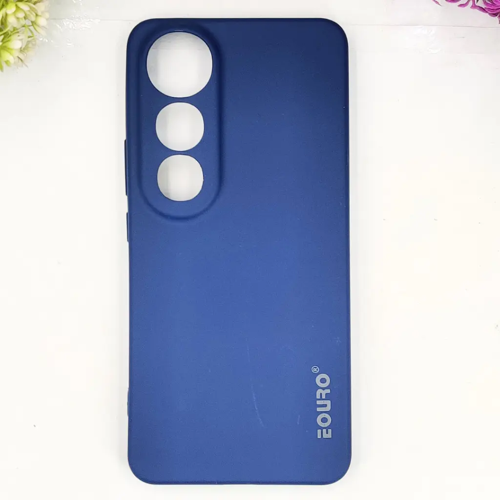 [PO23BVIV50L-9-17] Vivo V50 Lite 4G Eouro Official Soft Silky Back Case (Navy Blue)