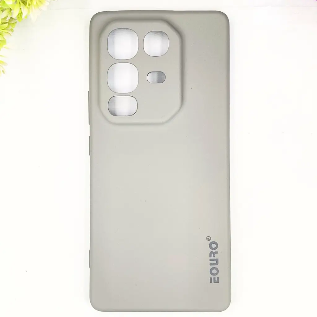 Infinix Note 50 4G|Note 50 Pro 4G Eouro Official Soft Silky Back Case (Titanium)