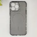 iPhone 13 Pro 3D Ultra Thin Colour Transparent|Tpu Magsafe Logo Back Case (Gray)