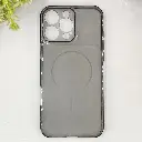 iPhone 14 Pro 3D Ultra Thin Colour Transparent|Tpu Magsafe Logo Back Case (Gray)