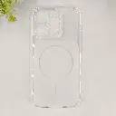 iPhone 15 Pro Max 3D Ultra Thin Colour Transparent|Tpu Magsafe Logo Back Case (Crystal)