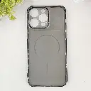 iPhone 14 Pro Max 3D Ultra Thin Colour Transparent|Tpu Magsafe Logo Back Case (Gray)
