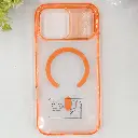 iPhone 17 Pro Max 3D Q Series Colour Transparent|Tpu Back Case (Cosmic Orange)