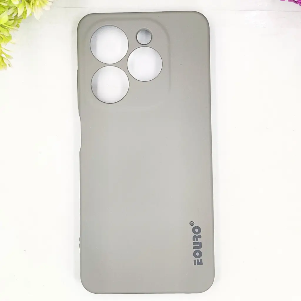 Infinix Hot 40i|Smart 8|Smart 8 Pro |Tecno Pop 8|Spark 20C|Spark 20 Eouro Official Soft Silky Back Case (Titanium)