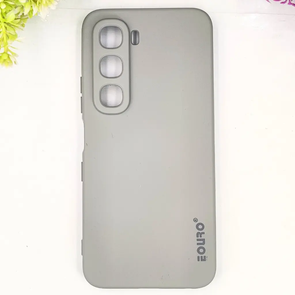 Infinix Hot 60 4G|Hot 60i 4G Eouro Official Soft Silky Back Case (Titanium)