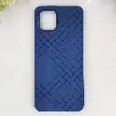 Samsung Galaxy A03 Woven With Leather Feel Soft Silicone Back Case (Navy Blue)