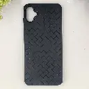Samsung Galaxy A05 Woven With Leather Feel Soft Silicone Back Case (Black)