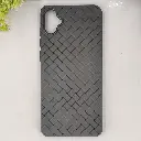 Samsung Galaxy A05 Woven With Leather Feel Soft Silicone Back Case (Gray)