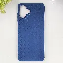 Samsung Galaxy A07 Woven With Leather Feel Soft Silicone Back Case (Navy Blue)