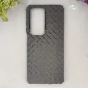 Oppo A5 4G Woven With Leather Feel Soft Silicone Back Case (Gray)