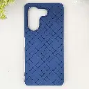 Tecno Camon 20|20 Pro Woven With Leather Feel Soft Silicone Back Case (Navy Blue)