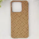 Huawei Honor X6C Woven With Leather Feel Soft Silicone Back Case (Desert Titanium)