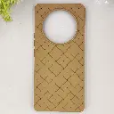 Huawei Honor X9C Woven With Leather Feel Soft Silicone Back Case (Desert Titanium)