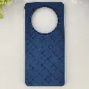 Huawei Honor X9C Woven With Leather Feel Soft Silicone Back Case (Navy Blue)