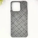 Huawei Honor X7C Woven With Leather Feel Soft Silicone Back Case (Gray)
