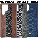 Samsung Galaxy S22 Ultra F1R Logo Dubble Tune Luxury Leather Feel Mobile Back Case