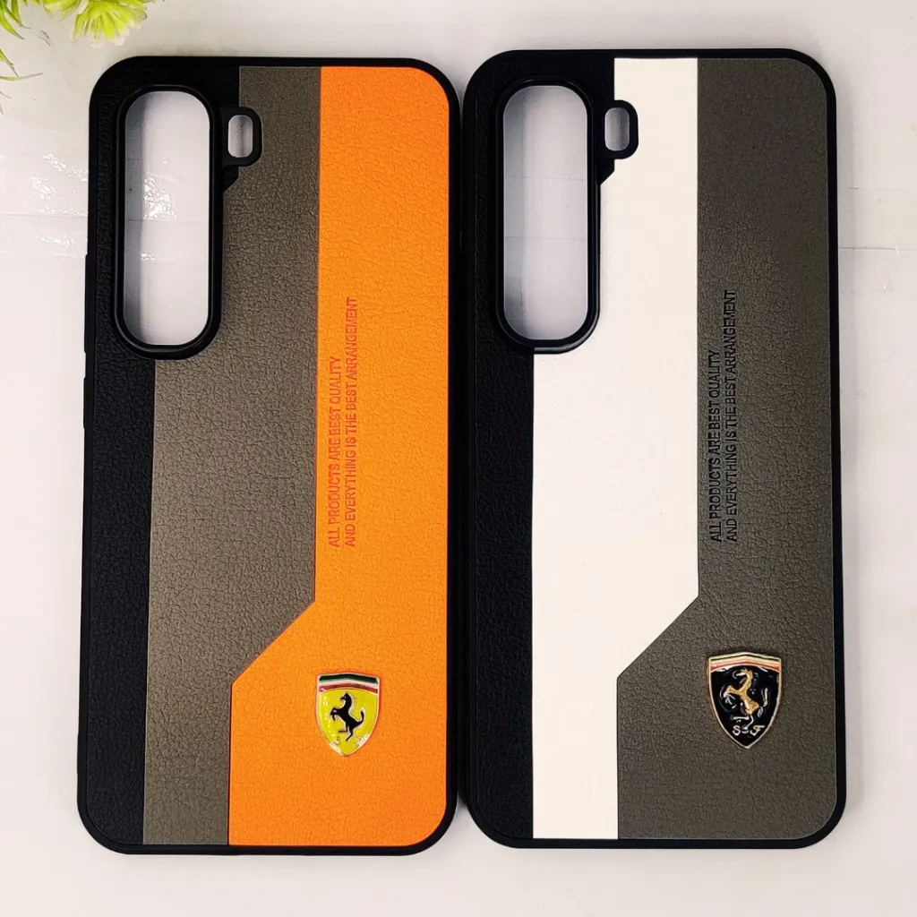 Infinix HOT 60 Pro Plus F1R Logo Dubble Tune Luxury Leather Feel Mobile Back Case