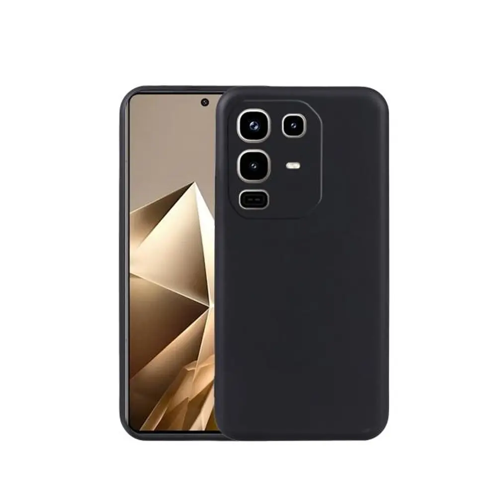 Infinix Note 50 Pro Plus Matte Soft Silicone Paper Back Case (Black)